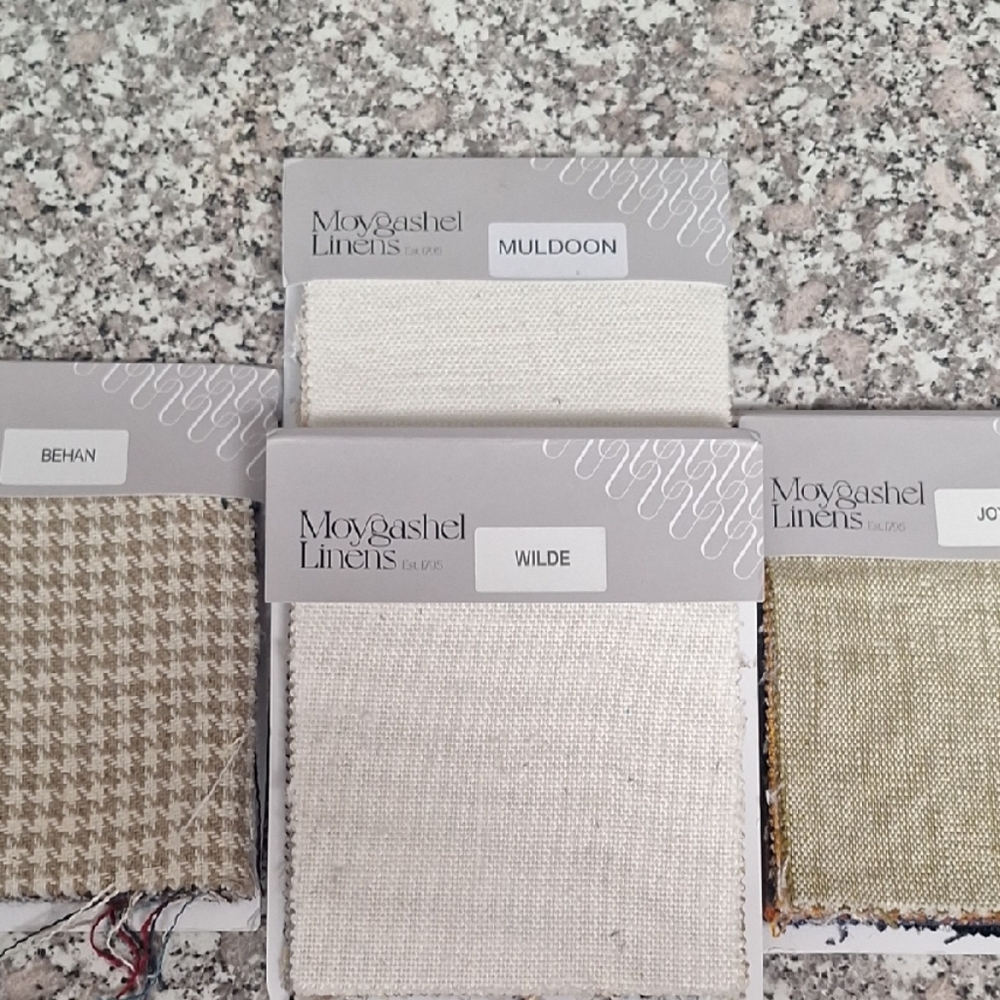 Moygashel Linens Uncut Multicolored Fabric Swatch Set 5+ By 6+ Inch - 4pk F.3